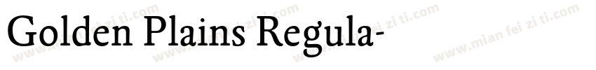 Golden Plains Regula字体转换